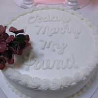 Wedding cake w/fountain and satelite cakes