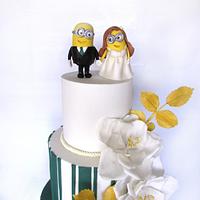 wedding cake in emerald