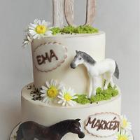 Birthday horses cake