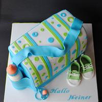 Diaper Bag Baby Party cake