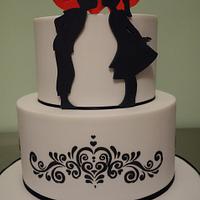 Cute Engagement Cake