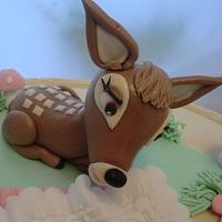 Christning cake with Bambi
