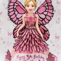 Barbie Mariposa Cake