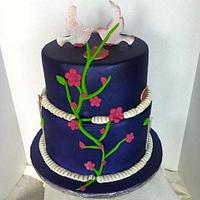 Love Birds Wedding cake