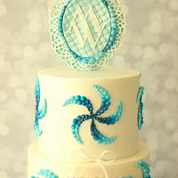 "Ocean Blue"-Engagement Cake
