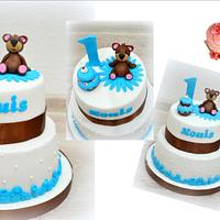Teddy bear on cake