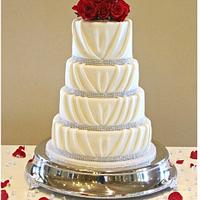 Pleated Wedding Cake