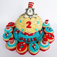 Cat in the hat giant cupcake
