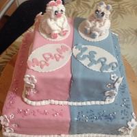 Boy & girl Birthday cake