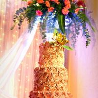 Rossete Buttercream Engagement Cake