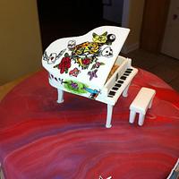 Ed Hardy Piano Cake.