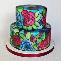 Tiffany Style Stained Class Cake