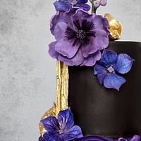 Black & gold & purple elegant