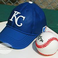 KC Royals Baseball Hat & Baseball Cake