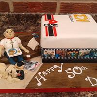 MK Dons 50th Birthday cake