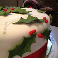 Holly and Ivy Christmas Cake