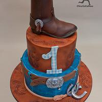Western Cowboy Cake with Edible Cowboy Boot & 2 Tutorials