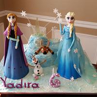 Frozen cake for my li'l princess 