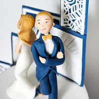Mr. and Mrs. Smith wedding cake