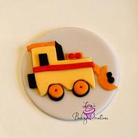 Construction truck cupcake toppers