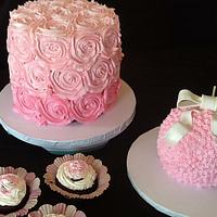 Pink ombré cake