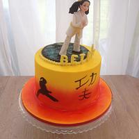 karate girl cake