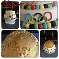 Olympic themed cake  