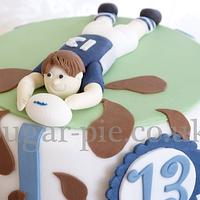 Rugby boy cake