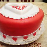 My valentine cake&cupcakes