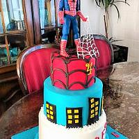  Spider man design cake
