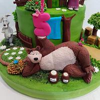 Masha and the bear cake