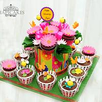 Garden Theme Cupcake Bouquet 