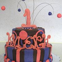 1st Birthday Tiered Cake