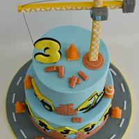 Construction Themed Cake