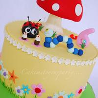 Ladybug/toadstool Cake