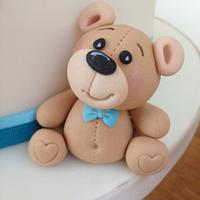 Teddy bear christening cake