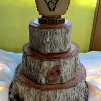 Tree Stumps Wedding Cake