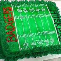 Badgers vs Huskers Football Field Cake 
