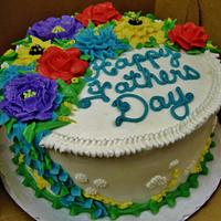 Man's floral design cake.