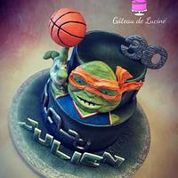 Michelangelo Playing Basketball