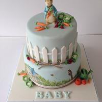 Peter Rabbit Baby Shower Cake 
