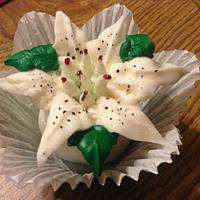 Lilies and open rose cake pops (truffles)