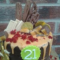 21st Birthday Drip cake