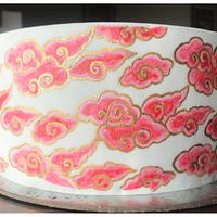 Tibetan motifs cake