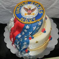 my Navy themed cake.