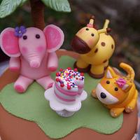 Animal Birthday Party Cake! 