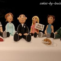 Gumpaste family celebration cake