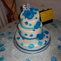blue cake to birthday