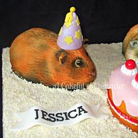 Sculpted guinea pig cakes