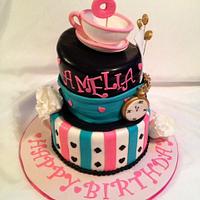 I'm Late - Tea Party - Mad Hatter Birthday Cake 